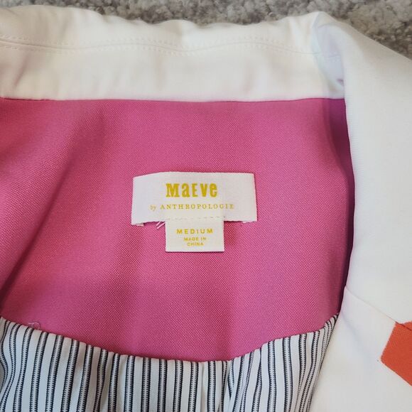 Maeve by Anthropology women's colorblock blazer jacket size M - Picture 2 of 11